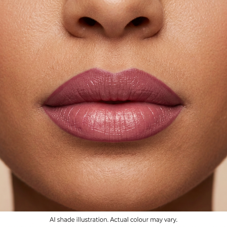 Lip liner reference 4 on lips. AI shade illustration, actual colour may vary.