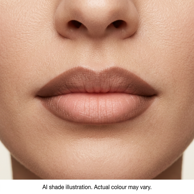 Ombre lips inspired by chart top row third pencil. AI shade illustration, actual colour may vary.