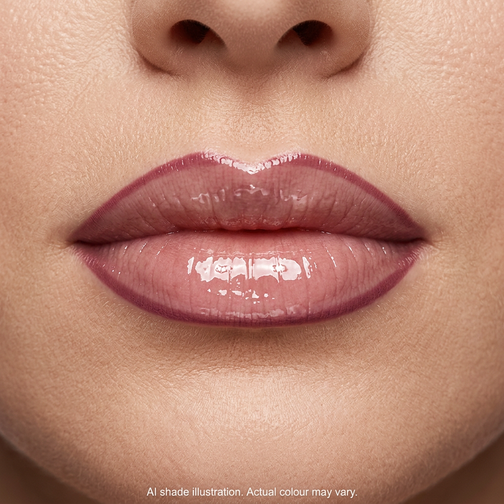 Liner and gloss look inspired by reference 8. AI shade illustration, actual colour may vary.