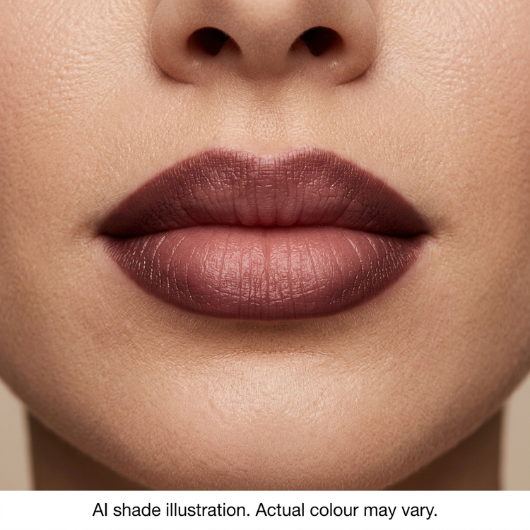 Ombre lips inspired by chart bottom row first pencil. AI shade illustration, actual colour may vary.