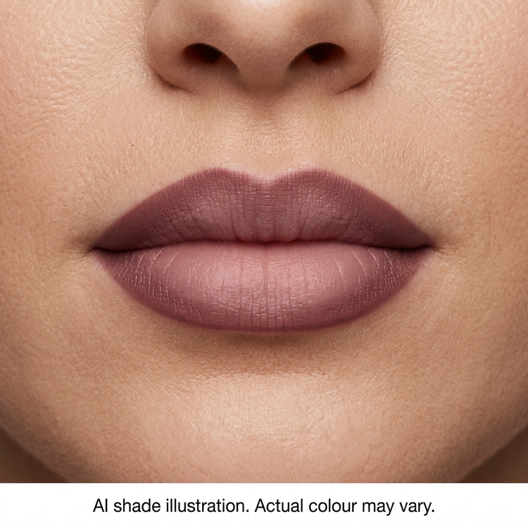 Ombre lips inspired by chart bottom row second pencil. AI shade illustration, actual colour may vary.