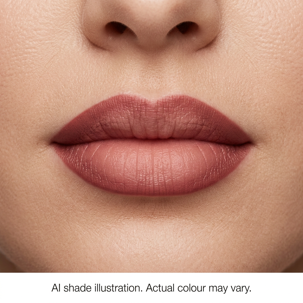 Ombre lips inspired by chart middle row first pencil. AI shade illustration, actual colour may vary.