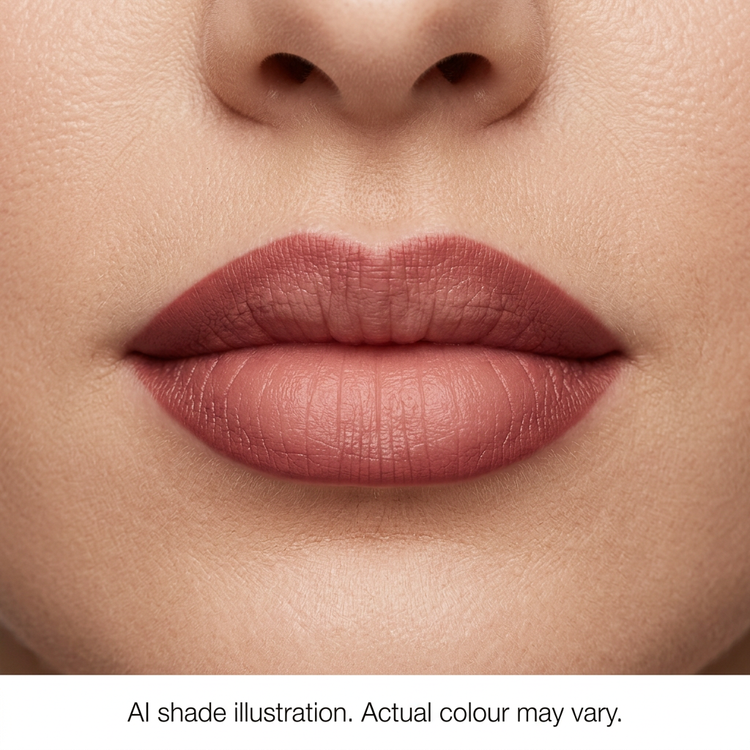 Ombre lips inspired by chart middle row first pencil. AI shade illustration, actual colour may vary.
