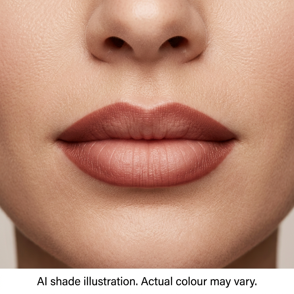 Ombre lips inspired by chart top row fourth pencil. AI shade illustration, actual colour may vary.