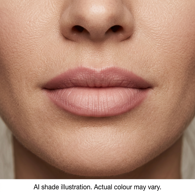 Ombre lips inspired by chart top row second pencil. AI shade illustration, actual colour may vary.
