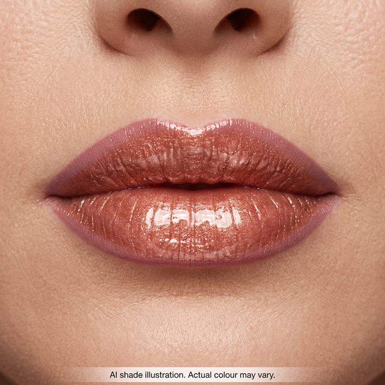 Liner and gloss look inspired by reference 1. AI shade illustration, actual colour may vary.