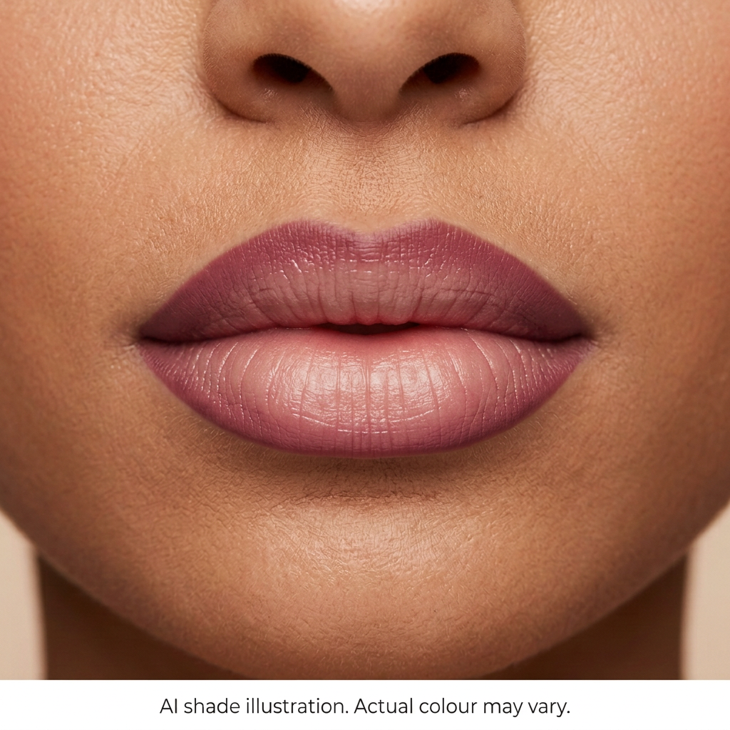 Lip liner reference 6 on lips. AI shade illustration, actual colour may vary.