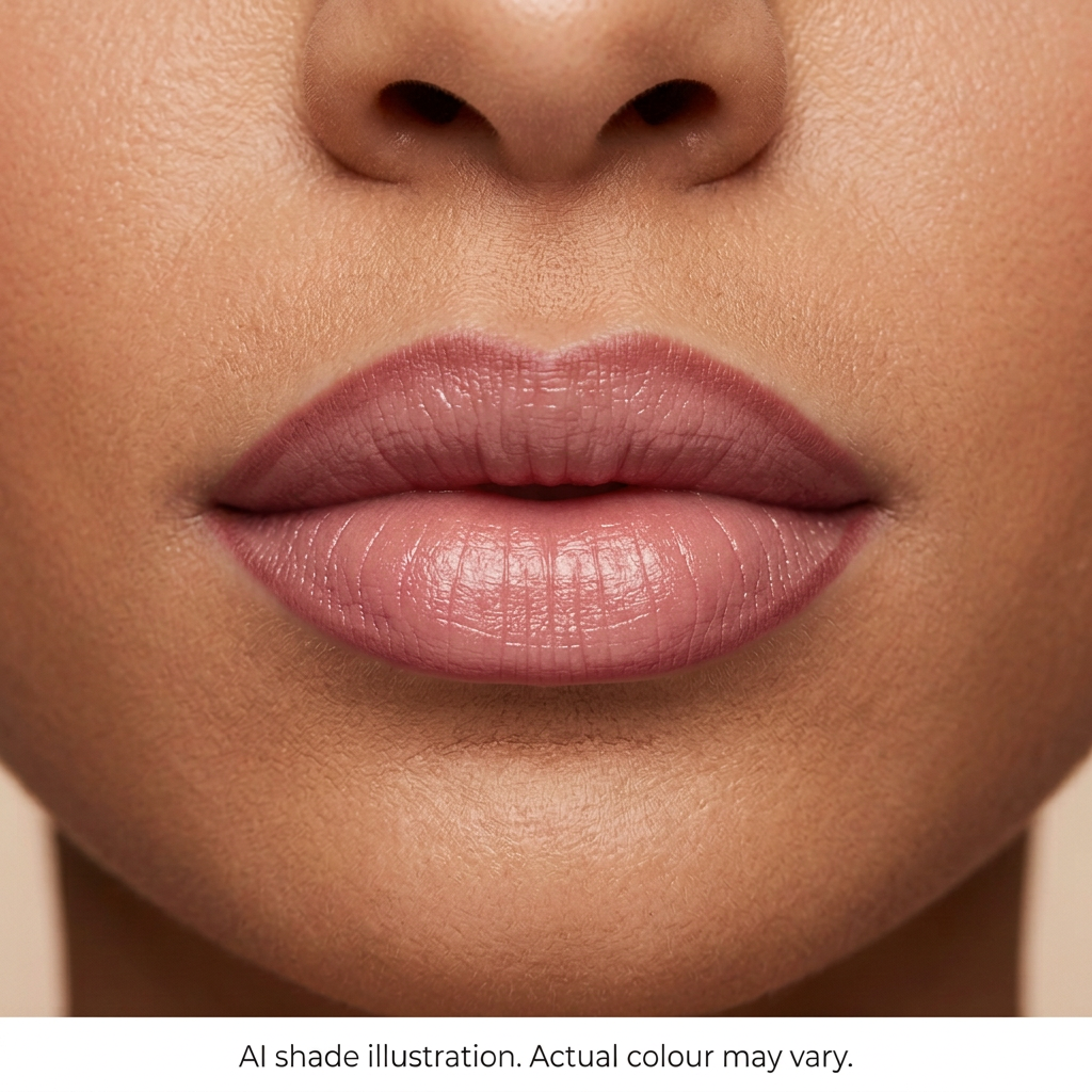 Lip liner reference 1 on lips. AI shade illustration, actual colour may vary.