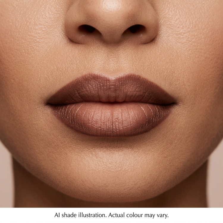 Ombre lips inspired by chart middle row fourth pencil. AI shade illustration, actual colour may vary.