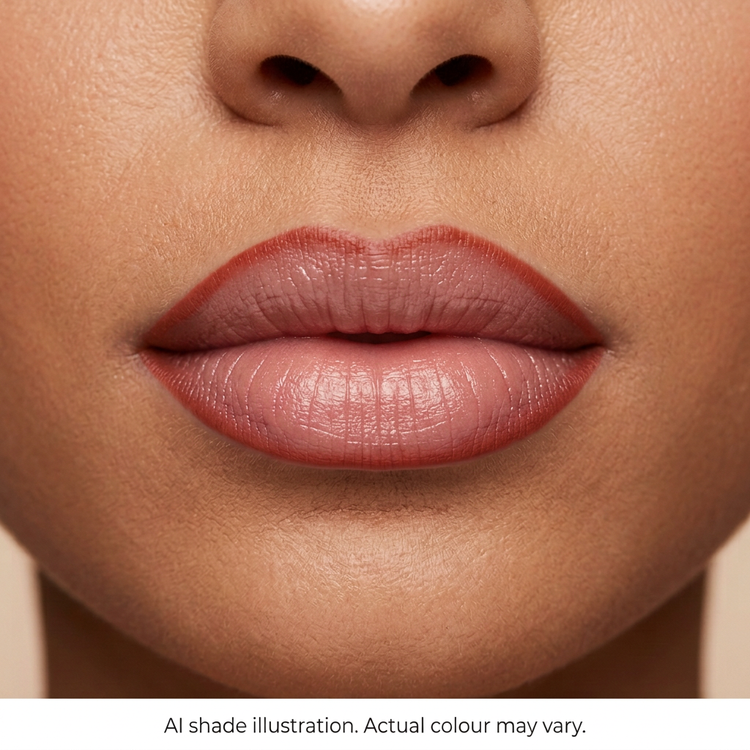 Lip liner reference 8 on lips. AI shade illustration, actual colour may vary.